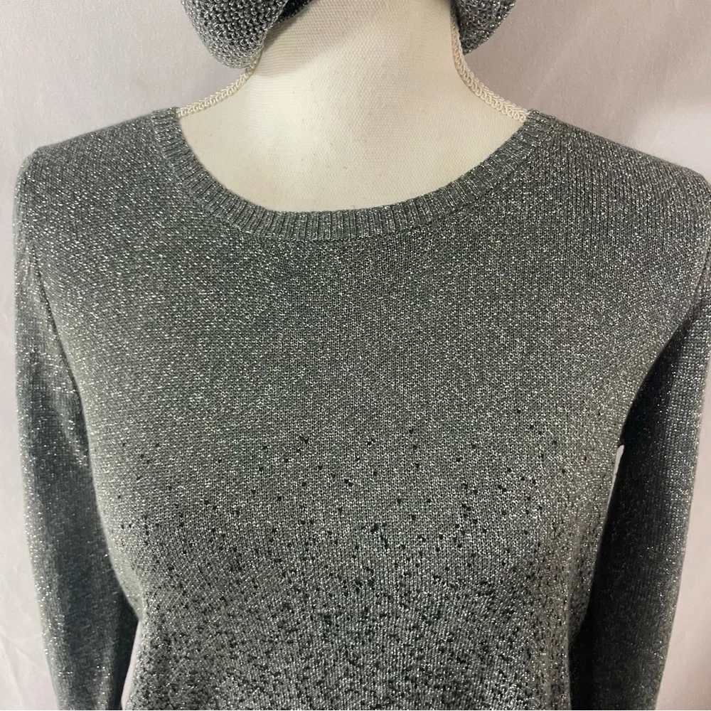 Apt. 9 ombré metallic sweater tunic top